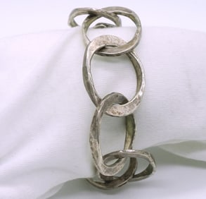 Unique Thick Heavy Large Link 925 Bracelet