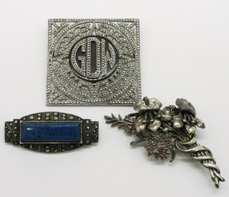 Marcasite Vintage 925 Brooches