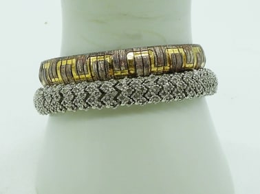 Sterling Moissanite Bracelets & Gold Tone