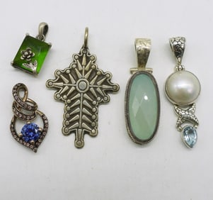 5 Sterling Pendants