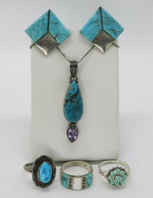 Sterling Turquoise & Mother of Pearl Jewelry