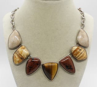 Whitney Kelly Earth Colored Stone 925 Necklace