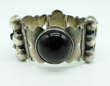 Mexico Sterling Black Onyx Bracelet