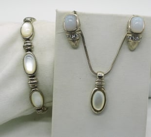 Sterling Mother of Pearl Set