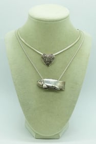 April Ernst Signed Fish Necklace & More