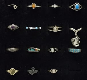 15 Various Styles of Sterling Fashion Rings