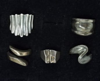 5 Vintage Sterling Rings