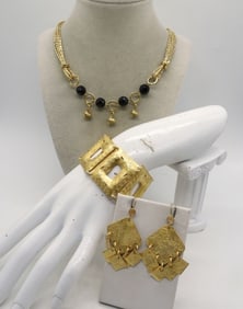 Gold Tone Sterling Fashion Set