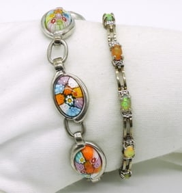 2 Sterling Fashion Bracelets