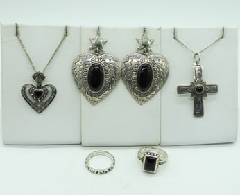 5 Piece 925 Black Onyx Jewelry