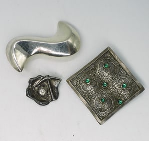 3 Sterling Brooches