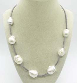 Sterling Pearl Necklace