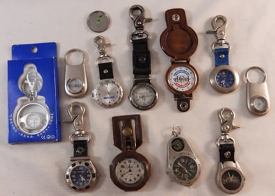 (10) Men's Keychain Watches