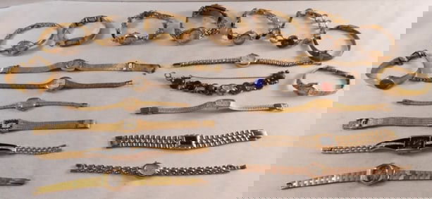 (20) Ladies' Gold-Tone Clasp Watches