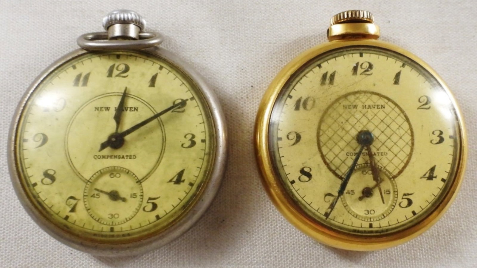 (2) Vintage Pocket Watches: Watches are not verified, authenticated, or tested in running condition unless specified, New Haven