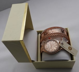 Adrienne Vittadini Watch & Bracelets In Box