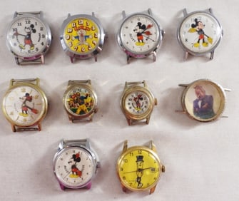 (10) Novelty Watch Faces No Bands