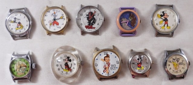 (10) Novelty Watch Faces No Bands