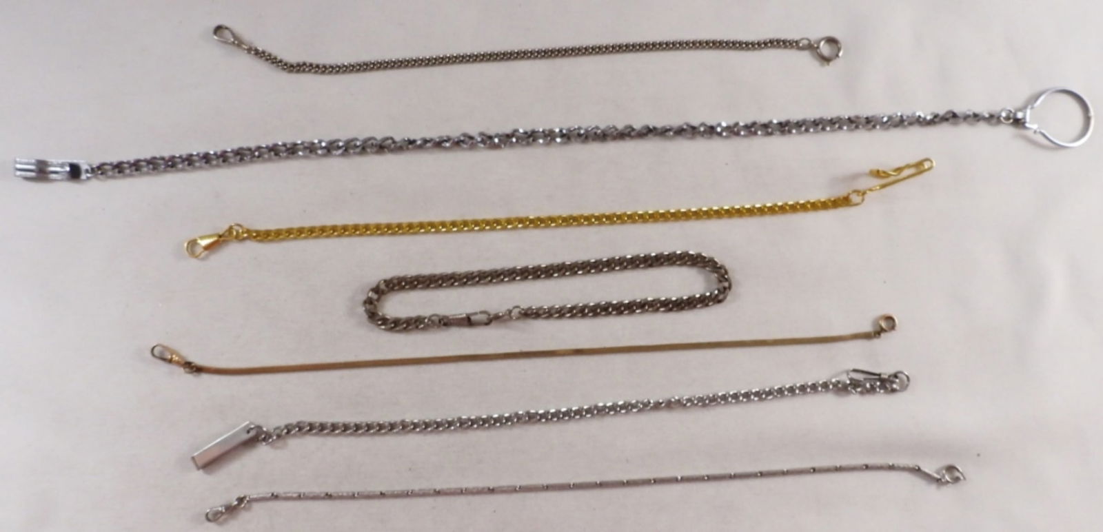 (7) Mixed-Tone Pocket Watch Chains (1 of 2)