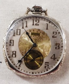 Circa 1920s Silver-Tone Pocket Watch