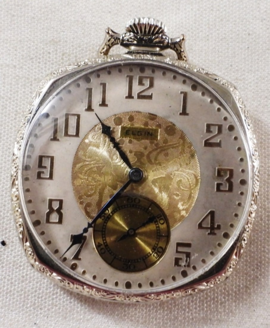 Circa 1920s Silver-Tone Pocket Watch (1 of 2)