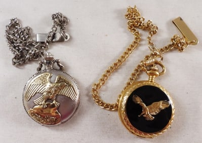 (2) Eagle Pocket Watches Hunter