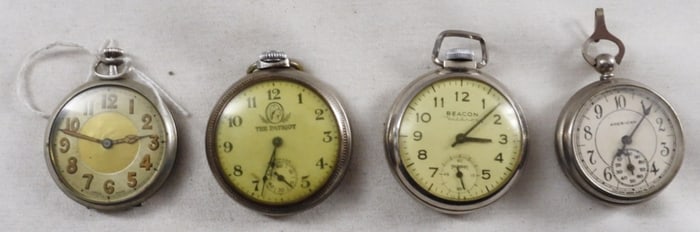 (4) Vintage Open Face Pocket Watches