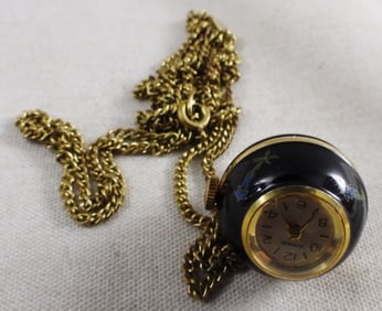 Ladies' Consul Black Pendant Watch