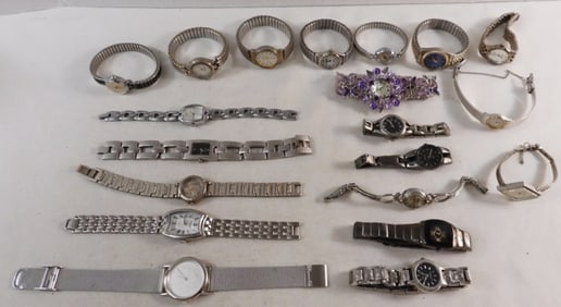 (20) Ladies' Silver-Tone Watches