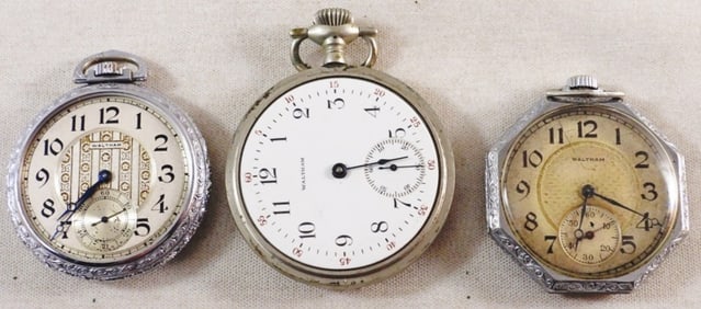 (3) Pocket Watches Missing Parts