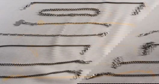 (7) Pocket Watch Chains Mixed-Tones