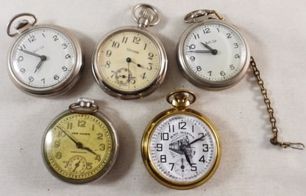(5) Vintage Pocket Watches