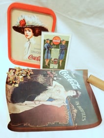 COCA-COLA LOT - 1973 TRAY, 1942 AD,