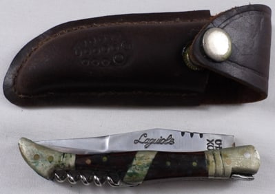 Laguiole INOX 440 With Leather Sheath