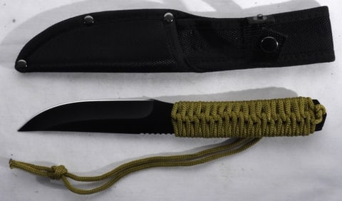 Black Fixed Blade Knife