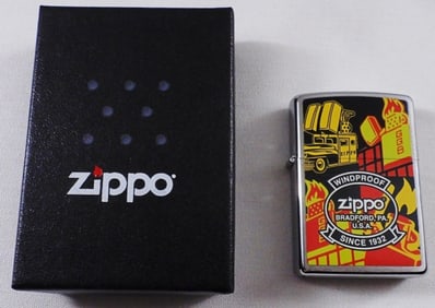 Windproof Zippo Logo Lighter Sealed 2013