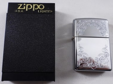Garden Window Etched Zippo 2003 Sealed