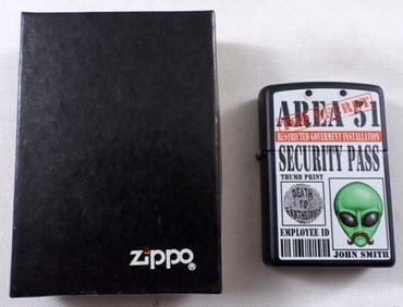 Area 51 Security Pass Zippo 2013 Sealed