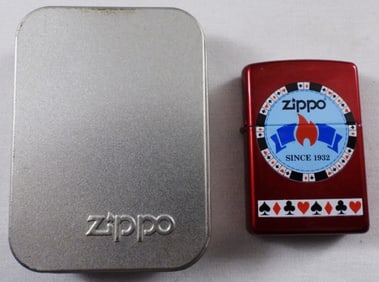 Zippo Gentleman's Bet Poker Chip Lighter Unfired