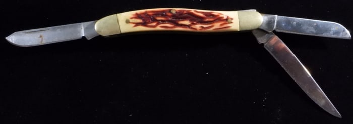 Three-Blade Folding Pocket Knife