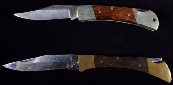 Two Lock Back Folding Pocket Knives