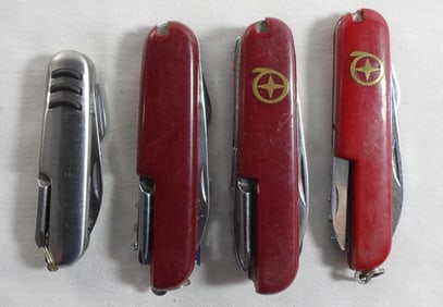 4 Swiss Pocket Knives