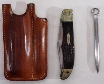 Mariner Folding Knife With Spike and Sheath
