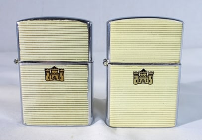 (2) Vintage Hadson Castle Lighters