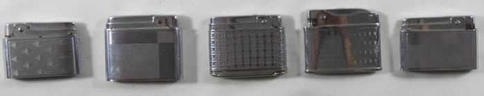 5 Silver-tone Lighters