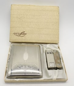 Styled By Evans Cigarette Case & Lighter Set