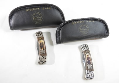 (2) Franklin Mint Collector Knives, Starr & Earp