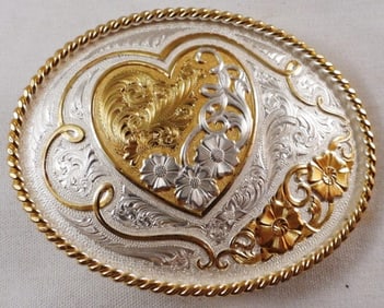 Montana Silversmithing Heart Belt Buckle