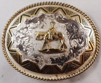 Cowboy Montana Silversmithing Belt Buckle