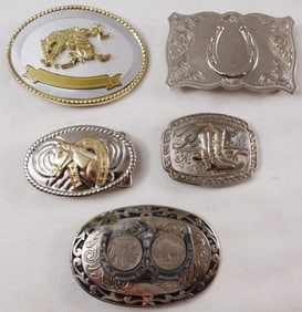 (5) Cowboy Belt Buckles
